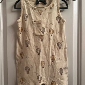 Quincy Mae Cream Hot Air Balloon Cotton Baby Romper